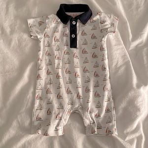 Pineapple Sunshine Boys Collared Romper
